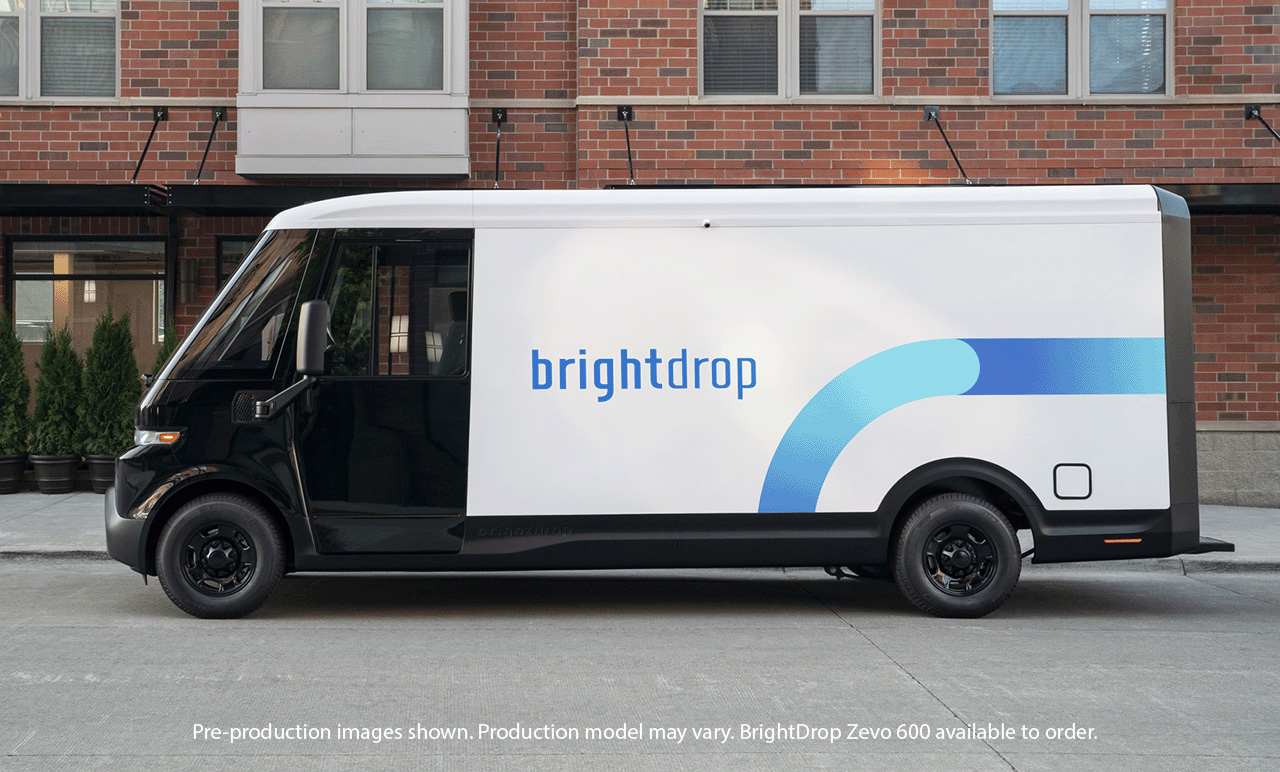 Zevo 600 BrightDrop Delivery Vehicle Side Shot